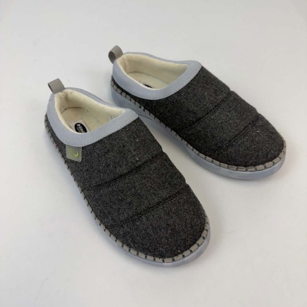 Dr. Scholls Cozy Vibes Grey Quilted Recycled Fabric Slippers Womens 7.5M